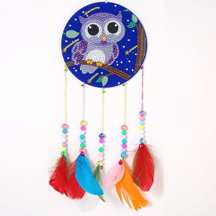 Wholesale Mandala Diamond Painting Wind Chime Christmas Crystal Cartoon Dreamcatcher MOQ≥2 JDC-DC-YouAn001