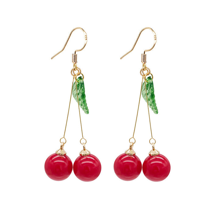 Jewelry WholesaleWholesale diamond inlaid alloy Cherry Earrings JDC-ES-GSMDD030 Earrings 萌豆豆 %variant_option1% %variant_option2% %variant_option3%  Factory Price JoyasDeChina Joyas De China