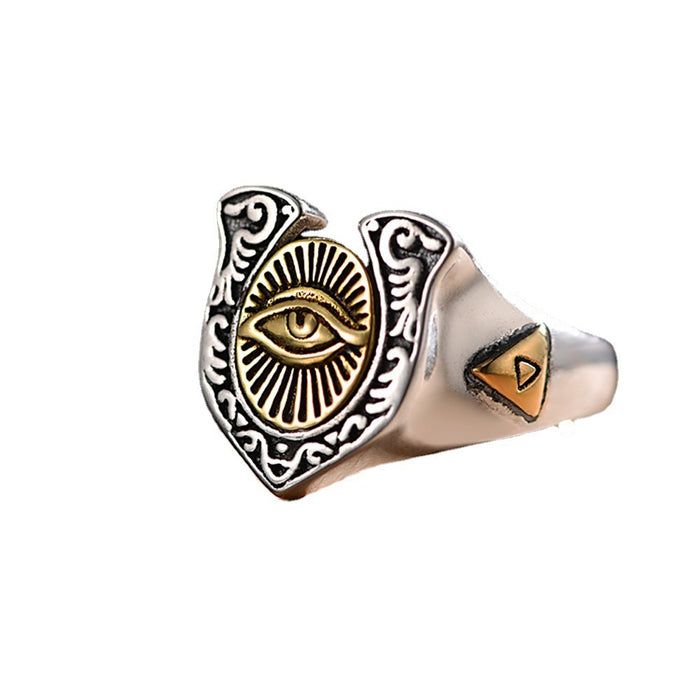 Wholesale Ring Alloy Eye of God Adjustable MOQ≥2 JDC-RS-YuD014