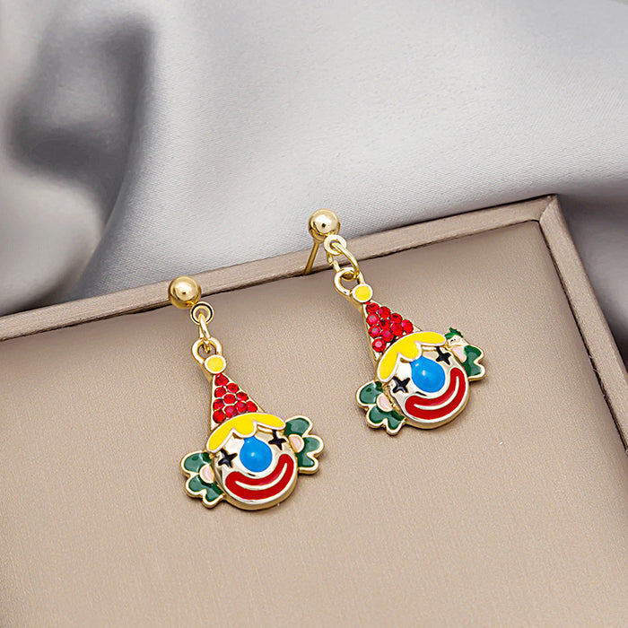 Wholesale Fun Cartoon Asymmetric Oil Drop Earrings JDC-ES-Mdd017