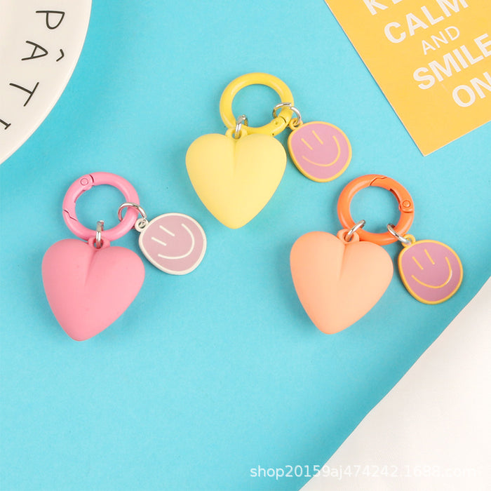 Jewelry WholesaleWholesale peach smiley face car keychain pendant MOQ≥2 JDC-KC-MXiong006 Keychains 萌熊 %variant_option1% %variant_option2% %variant_option3%  Factory Price JoyasDeChina Joyas De China