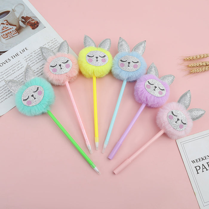 Wholesale Plastic Hair Ball Ballpoint Pen JDC-BP-JT004