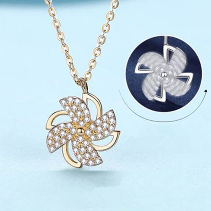 Jewelry WholesaleWholesale ins wind rotatable windmill necklace MOQ≥2 JDC-NE-CaoS035 Necklaces 曹适 %variant_option1% %variant_option2% %variant_option3%  Factory Price JoyasDeChina Joyas De China