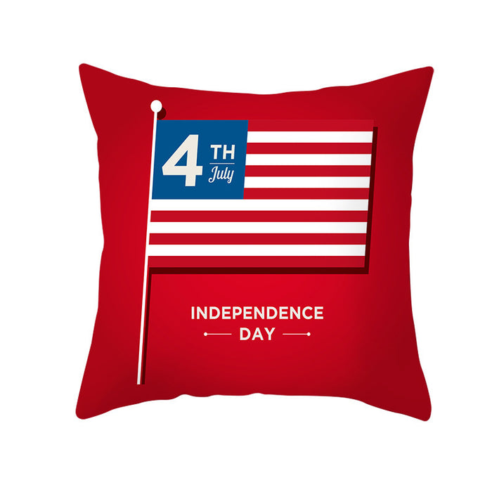 Wholesale 4th of July Independence Day Pillowcase Peach Skin Print MOQ≥2 JDC-PW-Jinze001