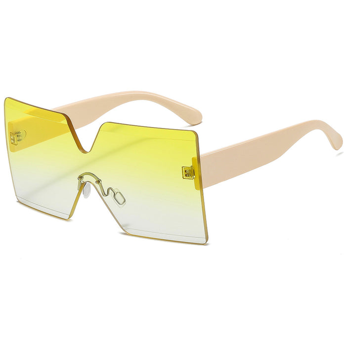 Wholesale PC Large Frame One Piece Color Sunglasses JDC-SG-FeiW002