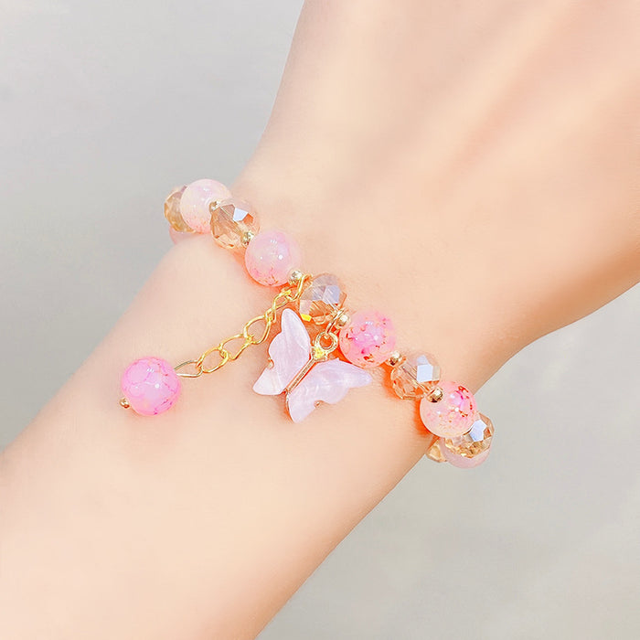 Wholesale Children's Glass Beaded Bracelet Princess Cartoon Crystal JDC-BT-i001