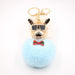 Jewelry WholesaleWholesale French Bulldog Alloy Faux Hair PVC Hairball Pom Pom  Keychain JDC-KC-Zuge017 Keychains 祖格 %variant_option1% %variant_option2% %variant_option3%  Factory Price JoyasDeChina Joyas De China