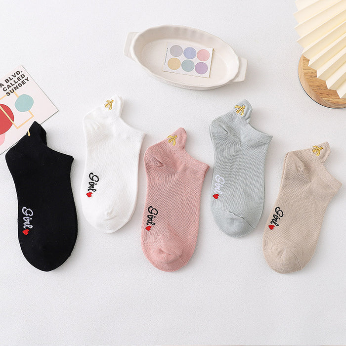 Wholesale cotton bee sweet and cute shallow mouth socks JDC-SK-MZX007