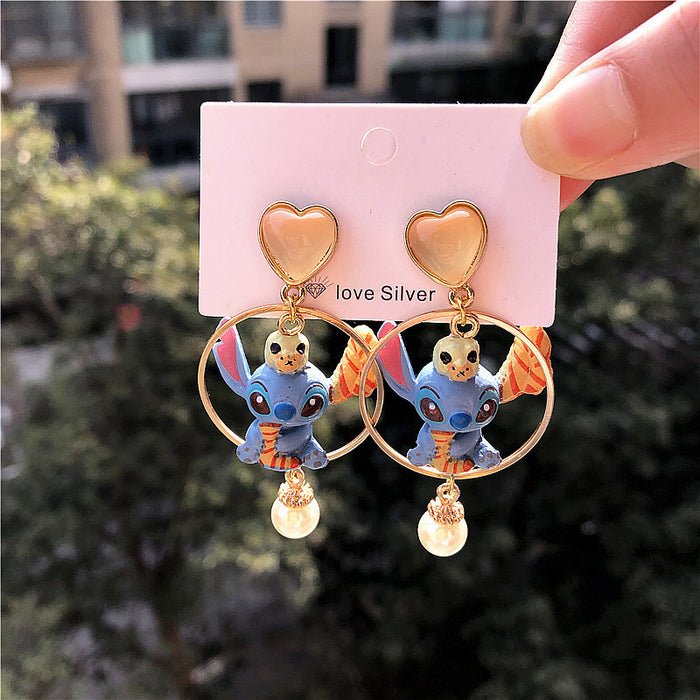 Wholesale Earrings Resin Cute Cartoon Mini Figure (M) JDC-ES-WaiWai006