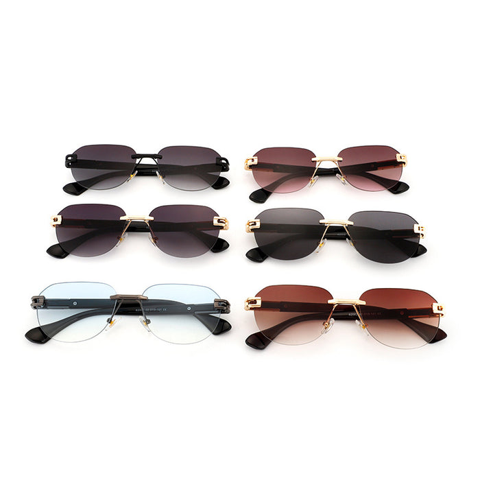 Wholesale Sunglasses Metal Oval Frame JDC-SG-BaoL020