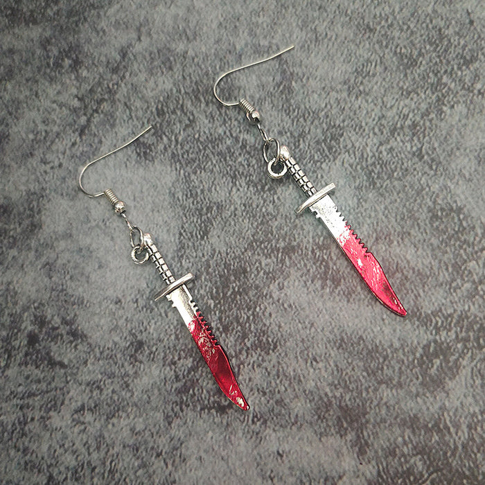 Wholesale Earring Metal Halloween Horror Exaggerated Earrings 2 pairs JDC-ES-Qunyi005