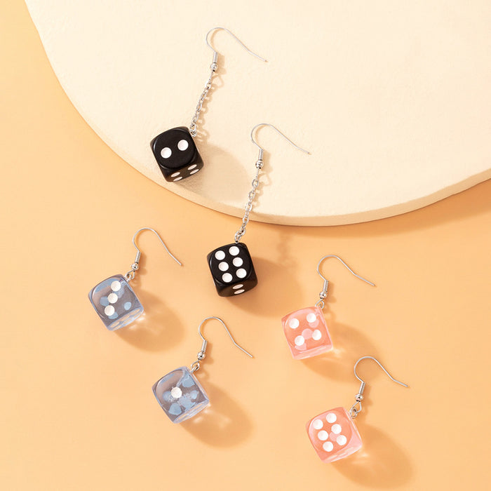 Wholesale plastic transparent dice ear hook MOQ≥2 JDC-ES-lingg011