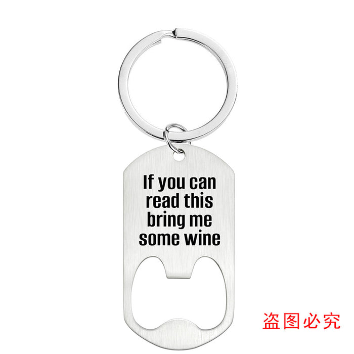 Jewelry WholesaleWholesale Father's Day Bottle Opener Metal Keychain JDC-KC-GangGu024 Keychains 钢古 %variant_option1% %variant_option2% %variant_option3%  Factory Price JoyasDeChina Joyas De China