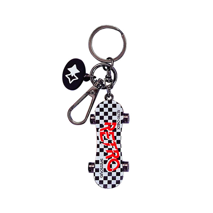 Jewelry WholesaleWholesale Checkerboard Skateboard Alloy Keychain Random One JDC-KC-JiaG001 Keychains 嘉果 %variant_option1% %variant_option2% %variant_option3%  Factory Price JoyasDeChina Joyas De China