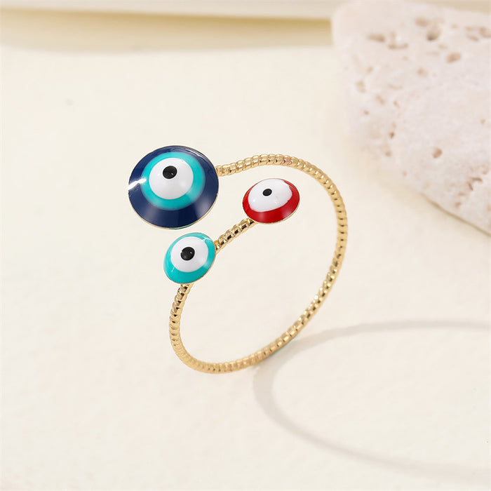 Jewelry WholesaleWholesale Alloy Devil's Eye Ring MOQ≥6 JDC-RS-Juej002 Rings 觉际 %variant_option1% %variant_option2% %variant_option3%  Factory Price JoyasDeChina Joyas De China