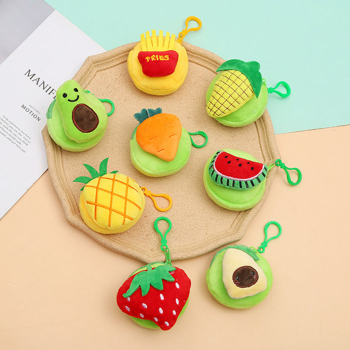 Wholesale keychain small fresh cute cartoon fruit coin purse MOQ≥6 JDC-KC-XiaoKe010