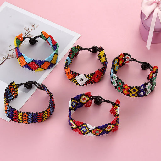 Jewelry WholesaleWholesale rice bead mixed color diy hand woven ethnic style bracelet JDC-BT-ZheQ019 Bracelet 喆琦 %variant_option1% %variant_option2% %variant_option3%  Factory Price JoyasDeChina Joyas De China