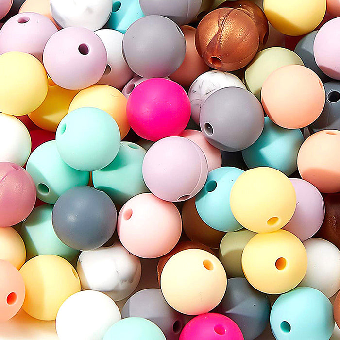 Wholesale DIY Silicone Beads Food Grade Baby Molar Balls MOQ≥50 JDC-DIY-BangX002