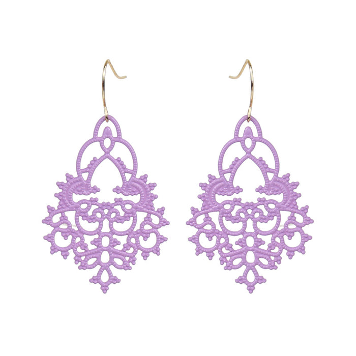 Wholesale Earrings Alloy Macaron Snowflake Hollow Out JDC-ES-momo007