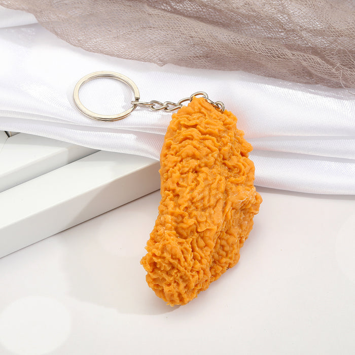 Jewelry WholesaleWholesale Fashion Simulation Crispy Orleans Chicken Wings Drumstick Keychain MOQ≥3 JDC-KC-Juej004 Keychains 觉际 %variant_option1% %variant_option2% %variant_option3%  Factory Price JoyasDeChina Joyas De China