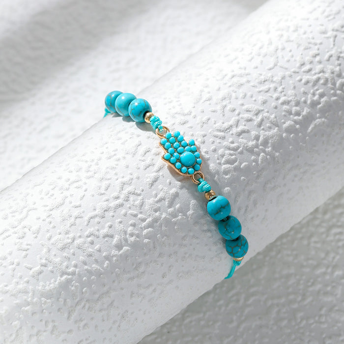 Jewelry WholesaleWholesale turquoise braided alloy bracelet JDC-BT-YiD006 Bracelet 宜达 %variant_option1% %variant_option2% %variant_option3%  Factory Price JoyasDeChina Joyas De China