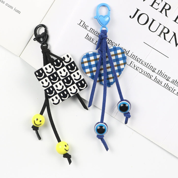 Wholesale pendant acrylic beaded keychain pendant MOQ≥2 JDC-KC-YChen001