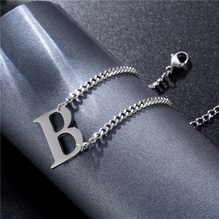 Jewelry WholesaleWholesale titanium steel letter B bracelet JDC-BT-Mingm004 Bracelet 敏萌 %variant_option1% %variant_option2% %variant_option3%  Factory Price JoyasDeChina Joyas De China