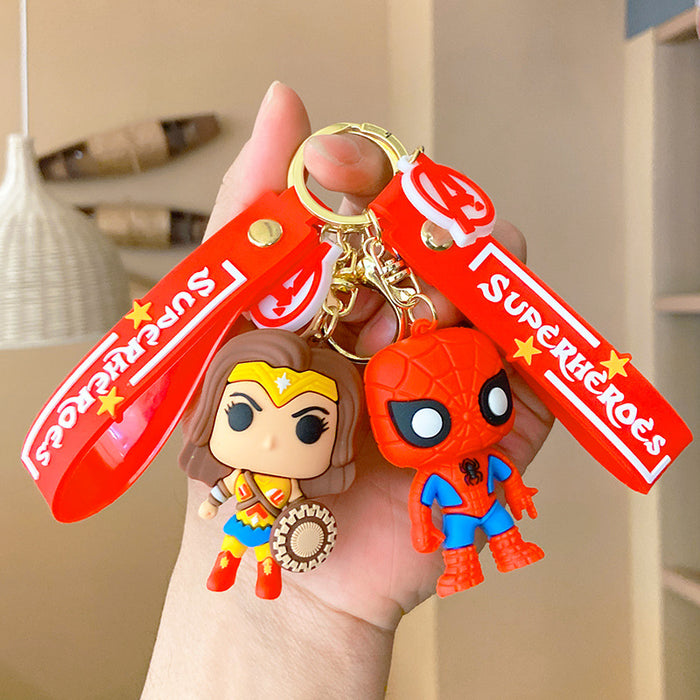 Wholesale keychain pvc cartoon glue doll MOQ≥2 JDC-KC-YDao005