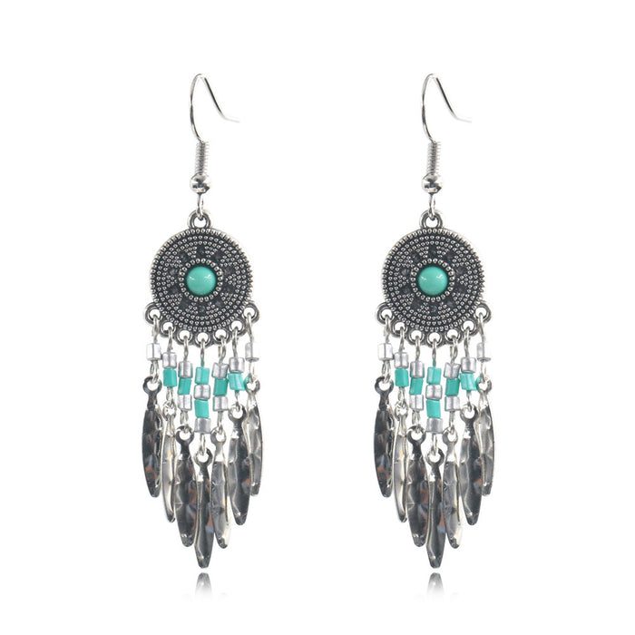 Wholesale Earrings Alloy Bohemian Long Shop Montnets Earrings JDC-ES-Yuhong001