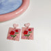 Jewelry WholesaleWholesale S925 silver needle rose tulip flower transparent jelly color acrylic earrings JDC-ES-FX013 Earrings 繁瑆 %variant_option1% %variant_option2% %variant_option3%  Factory Price JoyasDeChina Joyas De China