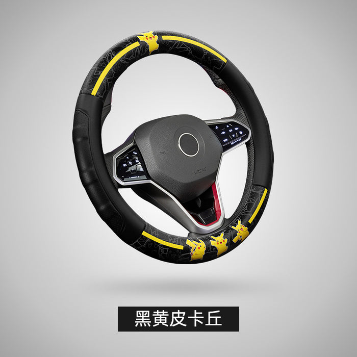 Wholesale Car Accessories Leather Cute Cartoon Anti-Slip Car Steering Wheel Cover (M) JDC-CA-YMiao001