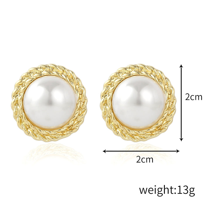 Jewelry WholesaleWholesale vintage court style pearl stud earrings JDC-ES-ManY002 Earrings 满溢 %variant_option1% %variant_option2% %variant_option3%  Factory Price JoyasDeChina Joyas De China