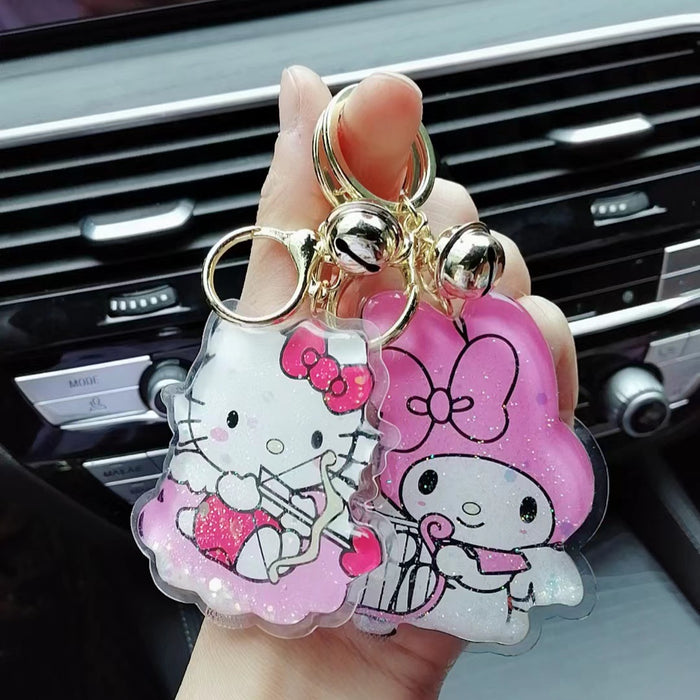 Wholesale cartoon quicksand oil bag keychain delicate tpu soft glue (M) JDC-KC-JFang005