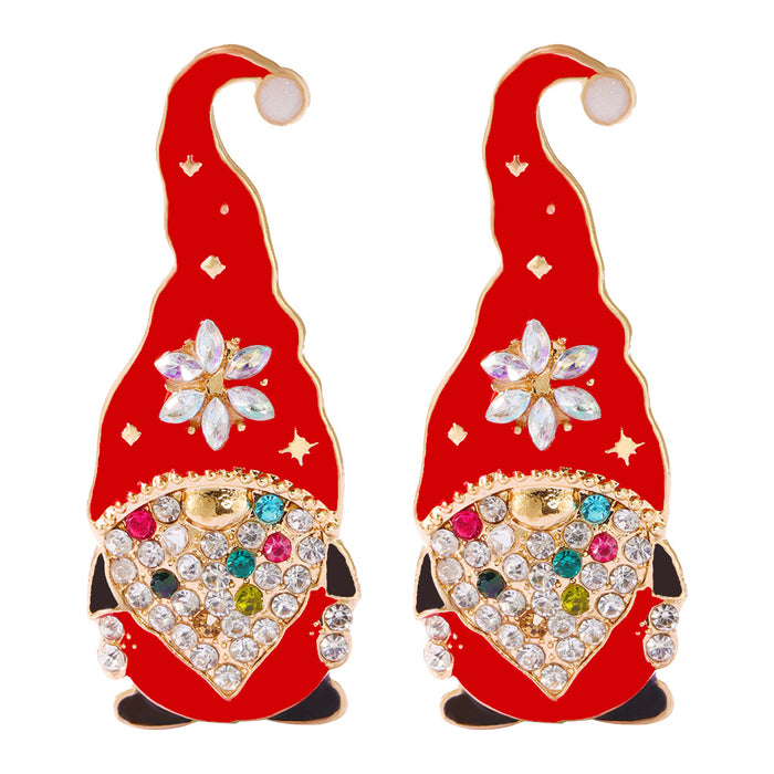 Wholesale Earrings Alloy Drop Oil Christmas MOQ≥2 JDC-ES-SHIYU002