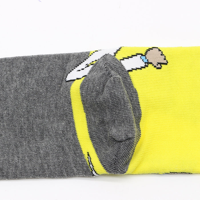 Wholesale Sock Cotton Mid-Cylinder Breathable Sweat-absorbent Cartoon Printing Color MOQ≥3 JDC-SK-ShuiH006