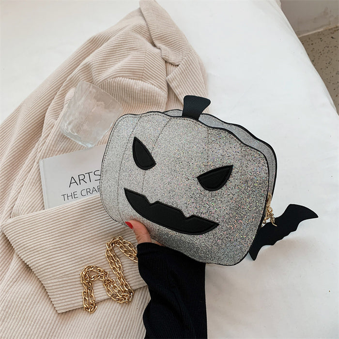 Wholesale Shoulder Bag Polyester Halloween Sequined Little Devil Chain Bag MOQ≥2 JDC-SD-Chufeng002