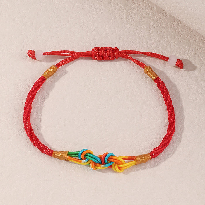 Jewelry WholesaleWholesale Fashion Handwoven Colorful Gradient Red String Adjustable Bracelet JDC-BT-NZ045 Bracelet 奈珠 %variant_option1% %variant_option2% %variant_option3%  Factory Price JoyasDeChina Joyas De China