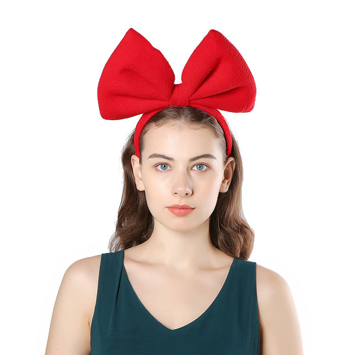 Wholesale Headband Plush Big Bow Cute Exaggerated MOQ≥3 JDC-HD-ZhenY001