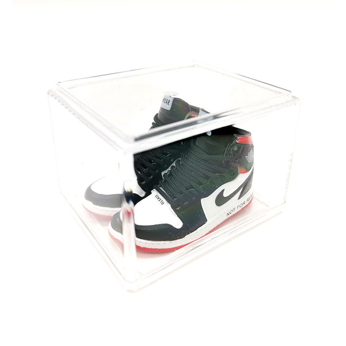 Wholesale Enamel Sneakers Plastic Transparent Box Keychains Ornaments JDC-KC-TuoH008