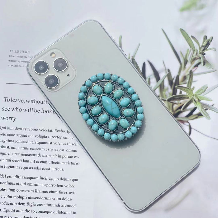 Wholesale Grips Mobile Phone Holder Turquoise Cactus Phone Holder Folding MOQ≥2 JDC-PS-Weijiu003