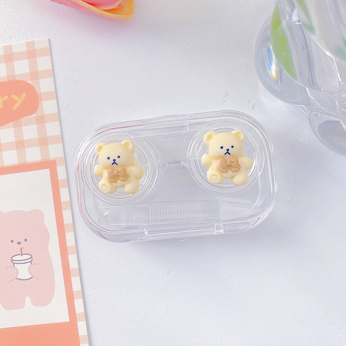 Wholesale Cartoon Cat Claw Contact Lens Case Plastic Portable (M) MOQ≥2 JDC-GA-Qingdu003