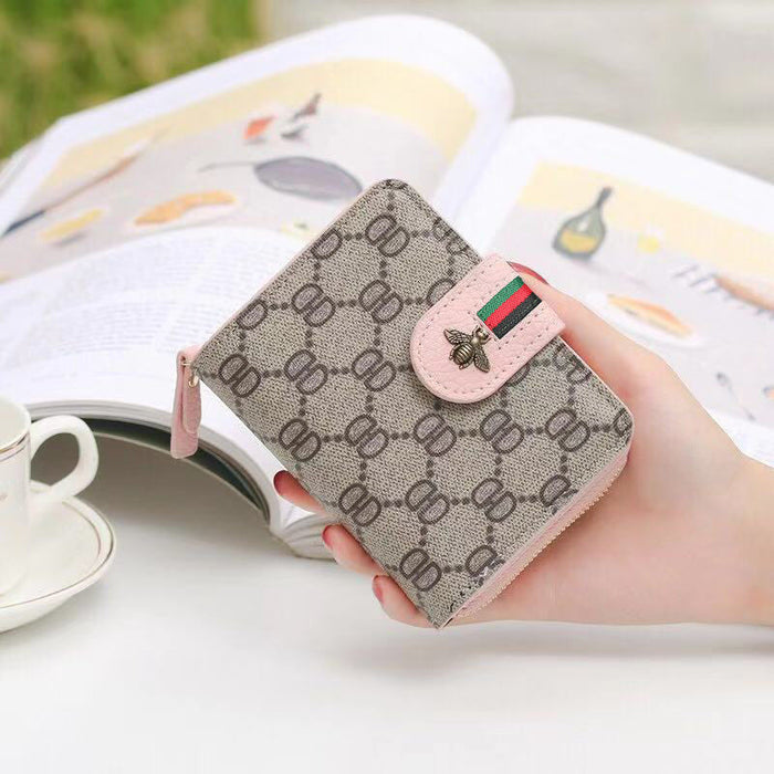 Wholesale Purse PU Short Printed Zipper Coin Purse (F) JDC-WT-Jinj003