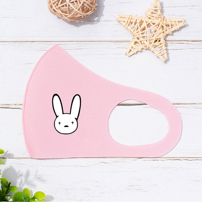 Wholesale Mask Rabbit Printing Cartoon Breathable Color Ice Silk (M) JDC-FM-WDM001