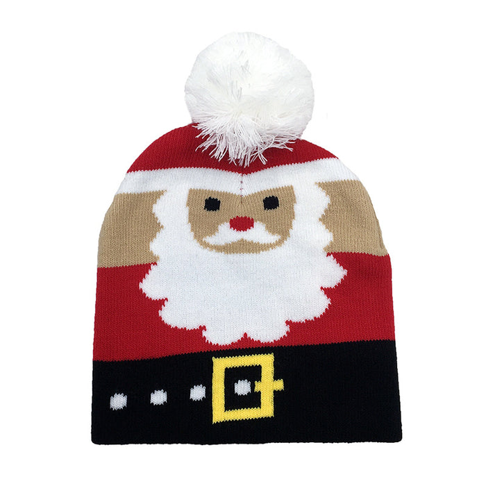 Wholesale Hat Woolen Christmas Cartoon Fur Ball Knitted Hat JDC-FH-AXing012