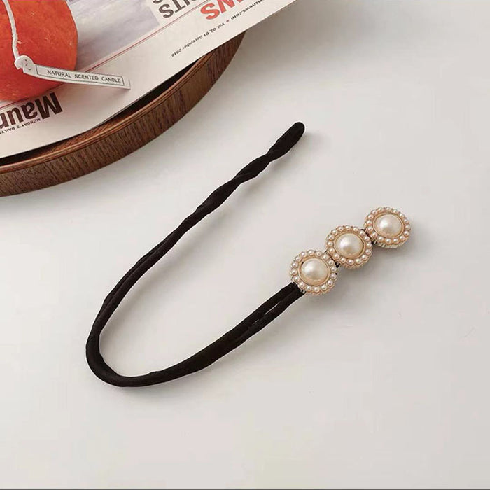 Jewelry WholesaleWholesale Flower Ball Head Pearl Lazy French Hair Clip JDC-HC-aicc002 Hair Clips 爱瞅瞅 %variant_option1% %variant_option2% %variant_option3%  Factory Price JoyasDeChina Joyas De China