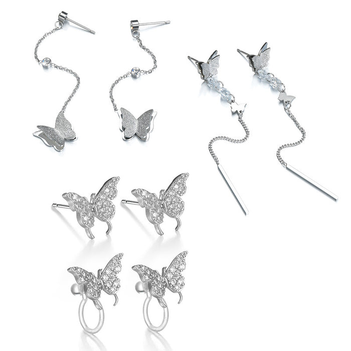 Jewelry WholesaleWholesale super Fairy Butterfly minority stainless steel earrings JDC-ES-RXSFL012 Earrings 尚芙乐 %variant_option1% %variant_option2% %variant_option3%  Factory Price JoyasDeChina Joyas De China