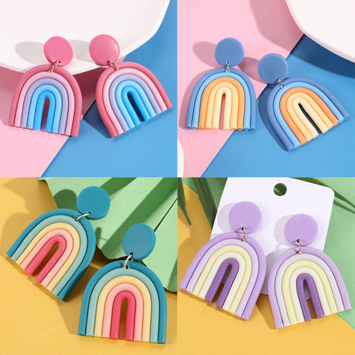 Jewelry WholesaleWholesale Soft Pottery Earrings U Shape Cute Fashion JDC-ES-ZYi001 Earrings 钟意 %variant_option1% %variant_option2% %variant_option3%  Factory Price JoyasDeChina Joyas De China