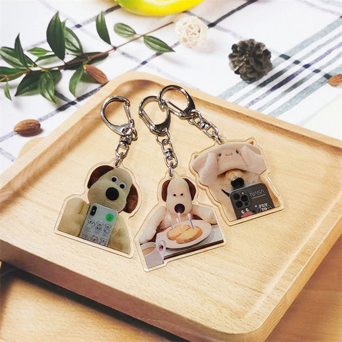 Wholesale Keychain Acrylic Cute Dog Pendant MOQ≥2 JDC-KC-ChuangYin006