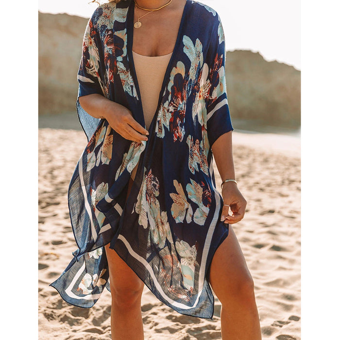 Jewelry WholesaleWholesale long section open chiffon printed beach cover up JDC-SW-ASJP001 Swimwear 艾尚嘉品 %variant_option1% %variant_option2% %variant_option3%  Factory Price JoyasDeChina Joyas De China