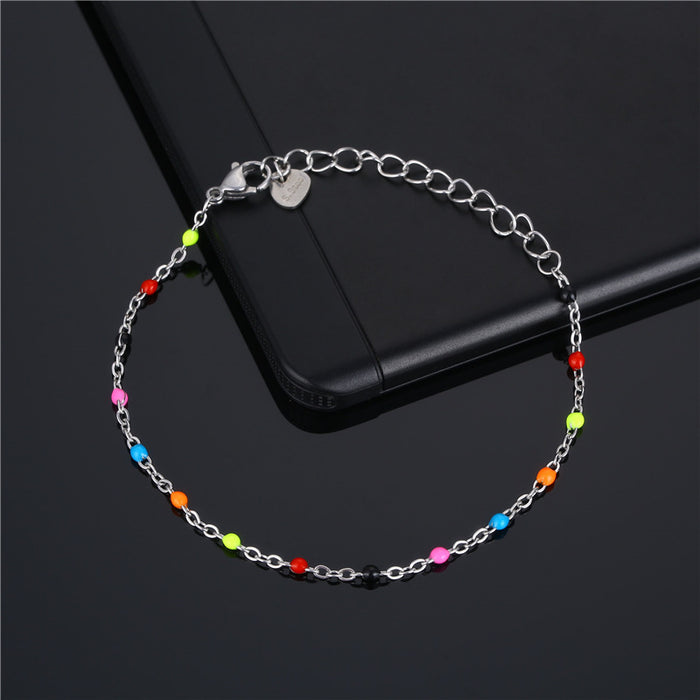 Jewelry WholesaleWholesale seven color drip pearl rhinestone bohemian stainless steel bracelet JDC-BT-Mingm002 Bracelet 敏萌 %variant_option1% %variant_option2% %variant_option3%  Factory Price JoyasDeChina Joyas De China